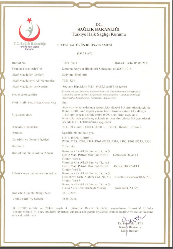 Su Deposu Temizliği Sertifikası 8