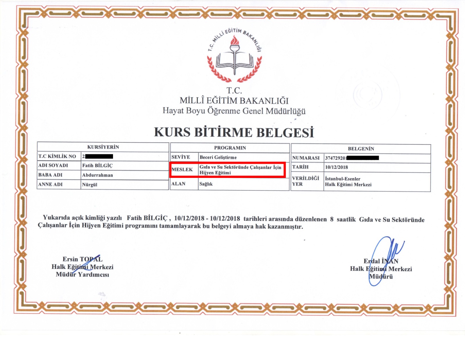 Su Deposu Temizliği Sertifikası 9